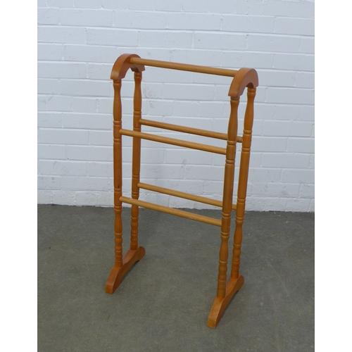 Pine towel rail, 44 x 83cm.