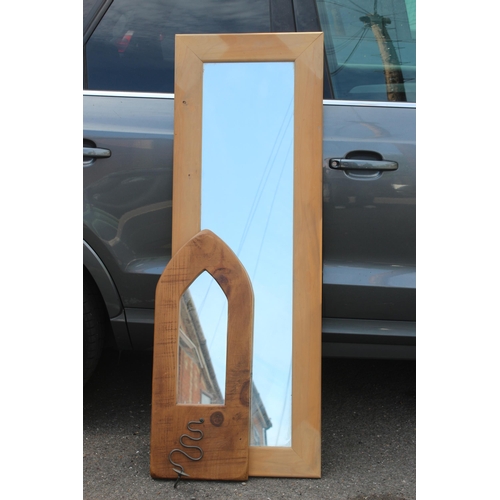 TWO PINE MIRRORS140 X 47CM