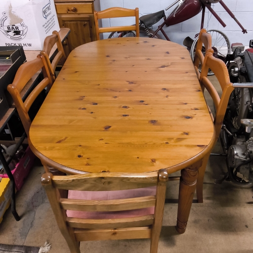 A pine dining room suite