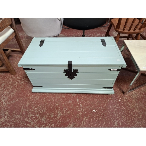 An over painted pine chest