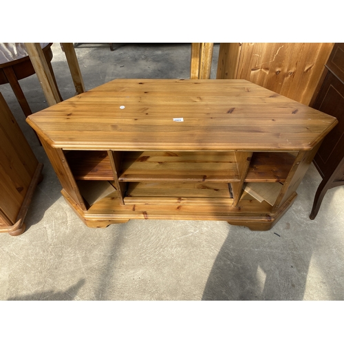 A PINE CORNER STAND, 45" WIDE