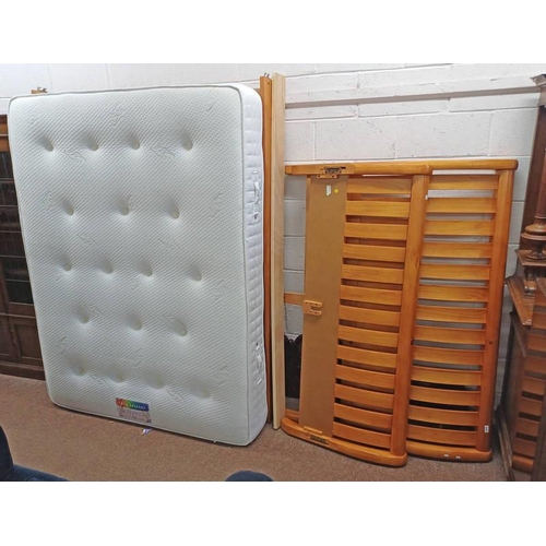 PINE DOUBLE BED FRAME WITH MATTRESS