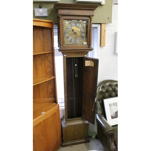 Georgian longcase clock, Peter Selby of Wareham, having bras...