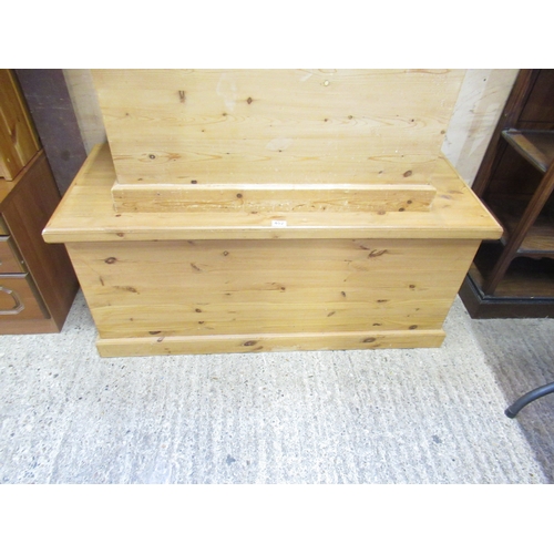 Large pine blanket box.