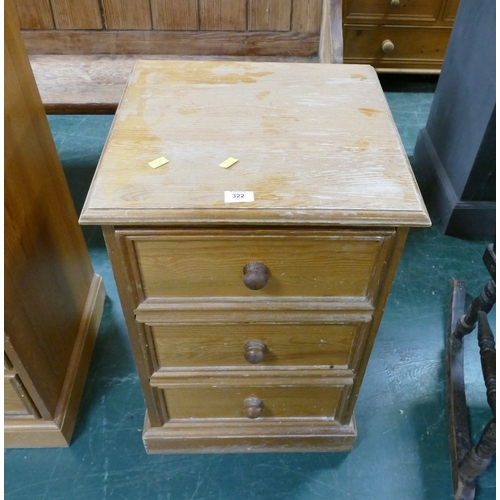 Pine bedside drawers