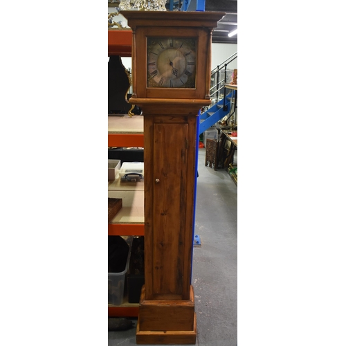 A GEORGE III PINE CASED LONGCASE CLOCK by Godden. 192cm x 41...