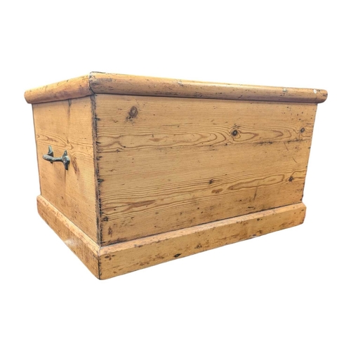 A 19th century Victorian pine blanket box. The blanket box h...