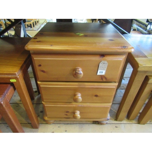 SMALL PINE THREE DRAWER CHEST