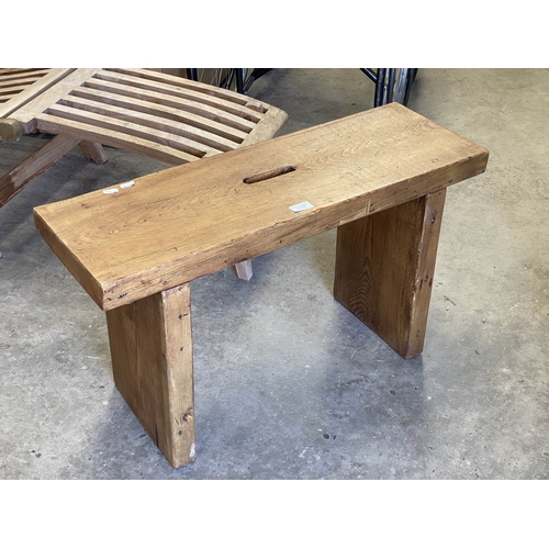 Rustic pine bench 46H 81W 28D