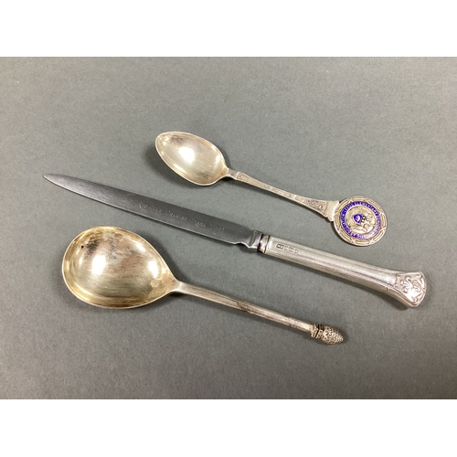 CJ Vander Ltd; A Hallmarked Silver Spoon, London 1976, with ...