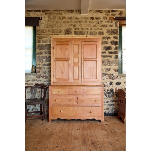 A STRIPPED PINE LINEN PRESS A STRIPPED PINE LINEN PRESS  19t...