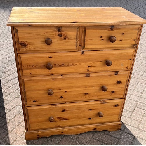 PINE 2 OVER 3 CHEST OF DRAWERS
