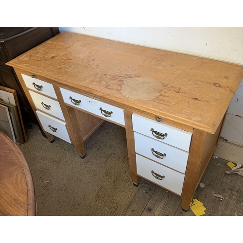 Edwardian painted pine desk