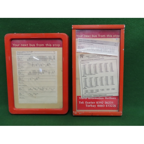 Two Bus Stop timetable display cases to comprise: a fibergla...