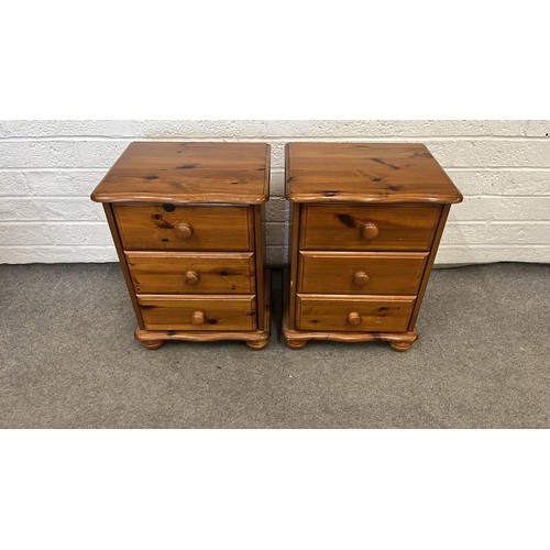 2 X PINE BEDSIDE CHESTS