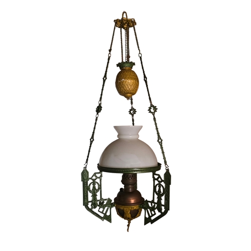 Late Victorian Cast Iron Counterweighted Rise and Fall Hangi...