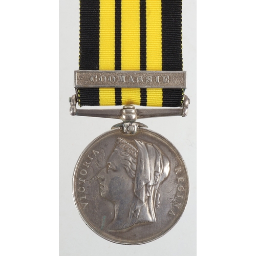 Ashantee Medal 1874 with Coomassie clasp (1609 Pte J Clark 2...