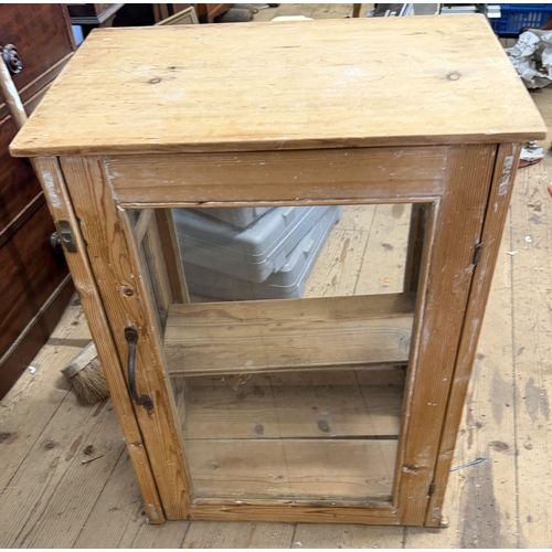 Pine glazed cabinet