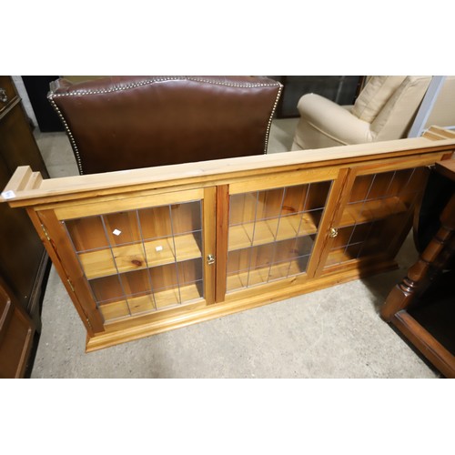 Pine/glass display cabinet