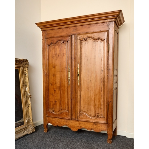 A DIMINUTIVE FRENCH PINE ARMOIRE A DIMINUTIVE FRENCH PINE AR...
