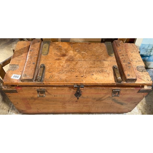 Antique Pine Military/Carpenters Box/Storage Crate