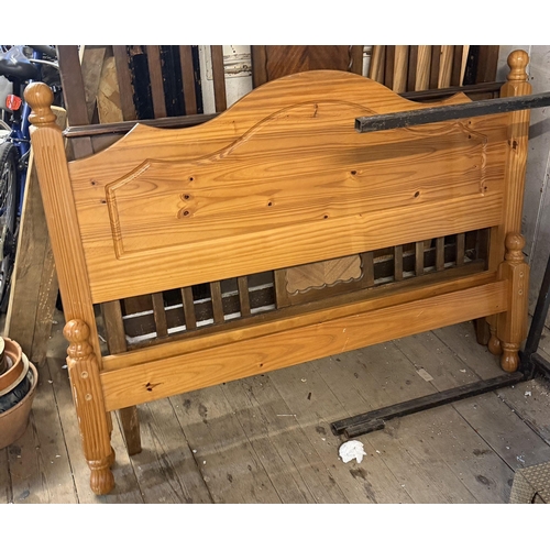 Pine double bed frame