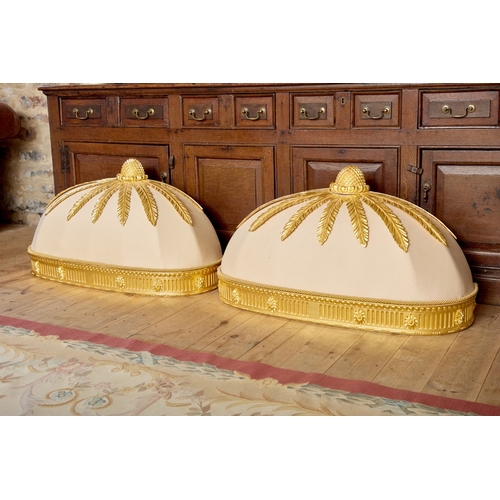 A PAIR OF OVAL BED CANOPIES IN THE NEO-CLASSICAL STYLE A PAI...