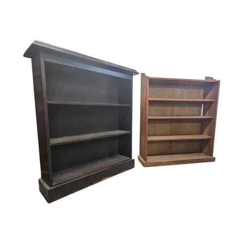 A 19th century Victorian oak open bookcase. The bookcase hav...
