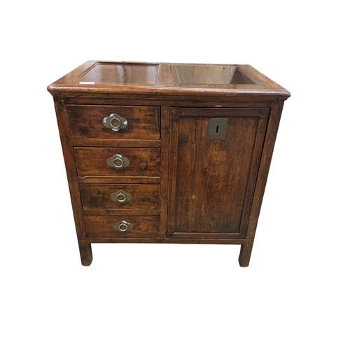 A Japanese pine four drawer rent cupboard, width 69cm, depth...