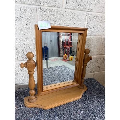 Pine dressing table mirror.