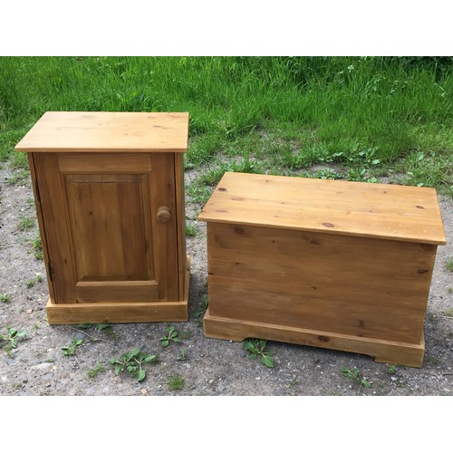 Pine Trunk and a Pine Bedside Cabinet.